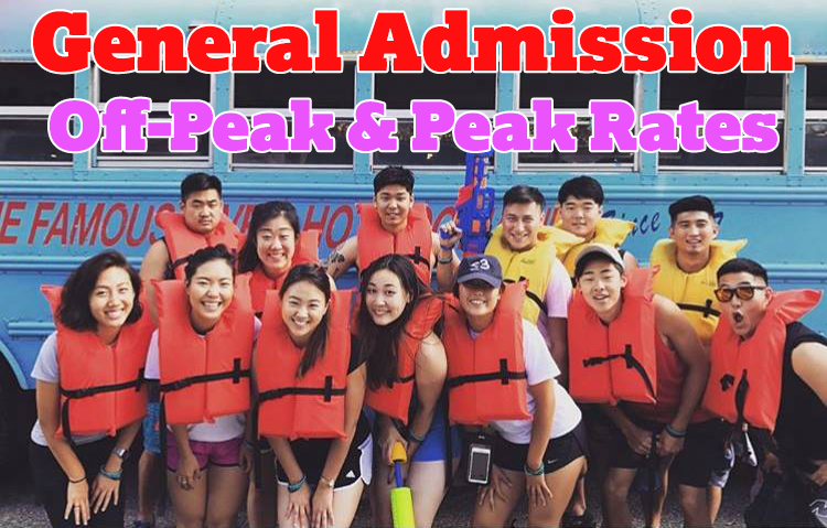 General Admission Rates: Off-Peak and Peak Pricing